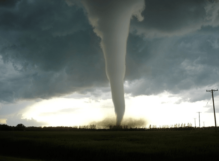 Tornado as a natural potential vortex